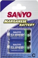 Baterie Sanyo monočlánek malý R 14 / 2 ks