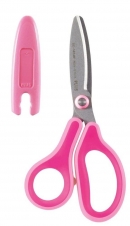 Nůžky dětské PLUS s krytem 14,5 cm růžové