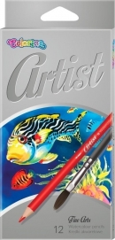 Pastelky akvarelové Colorino Artist 12 barev + štětec